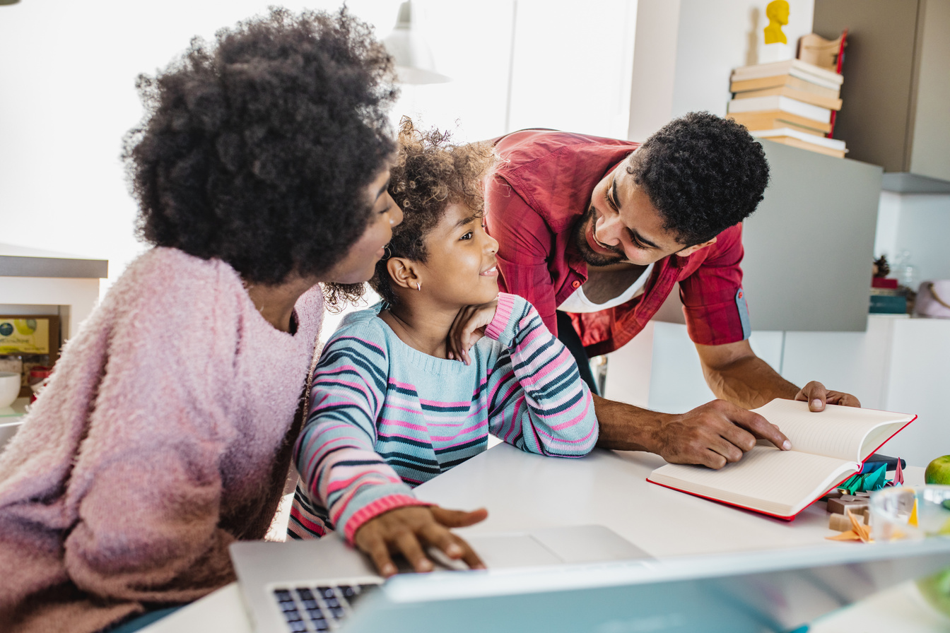 Parents learning with child